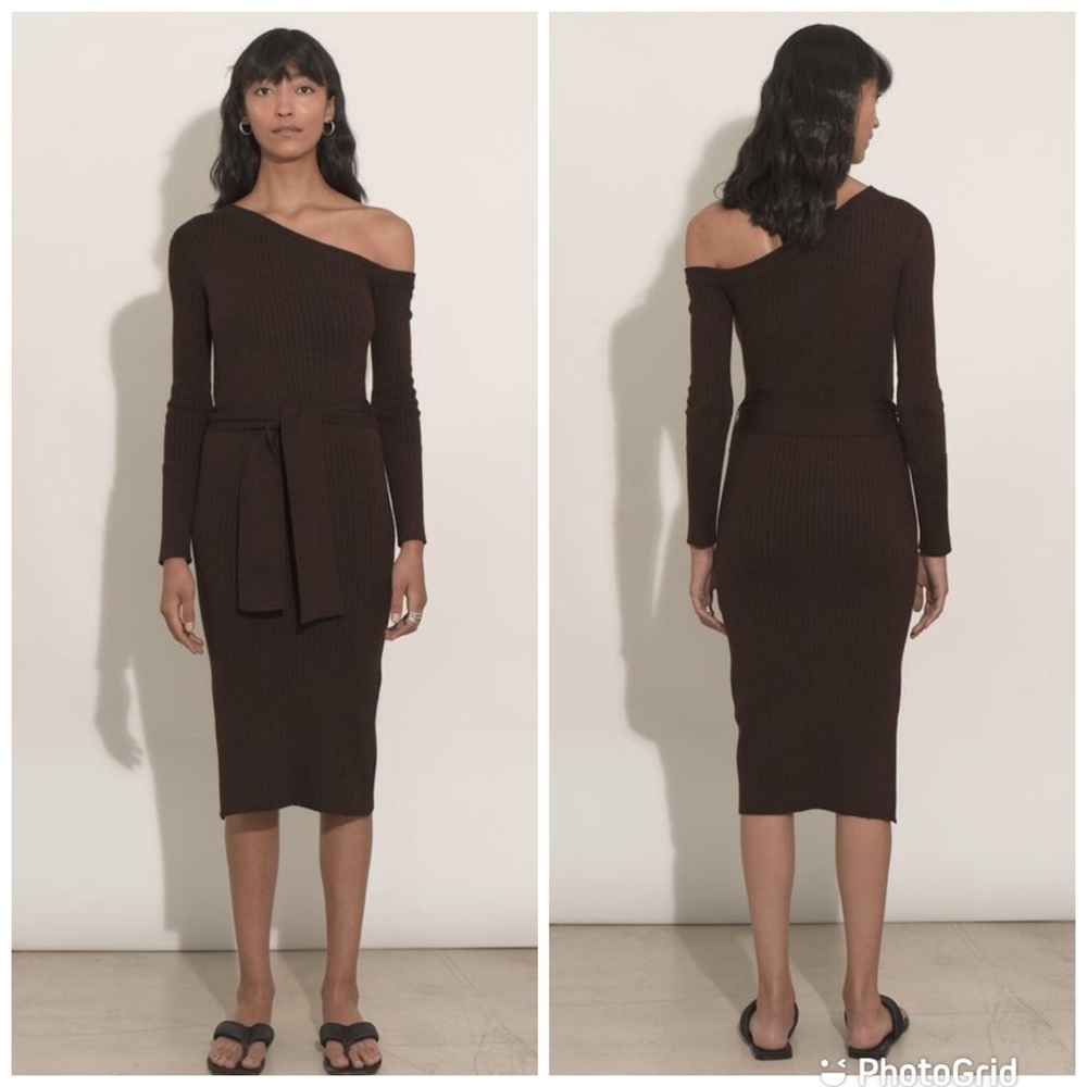 Eleven Six Ana One Shoulder Dress in Espresso New with Tags!